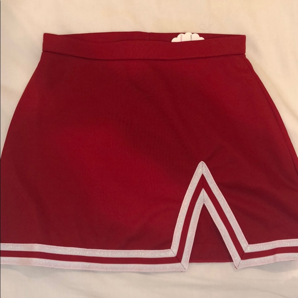 Red Game Day cheer skirt